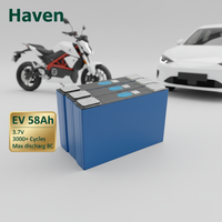 Sel Prisma NMC Daya Tinggi EV 3.7V 58Ah M21 dengan Pengosongan Puncak 8C untuk Paket Baterai OEM Sepeda Motor Listrik Kecepatan Tinggi