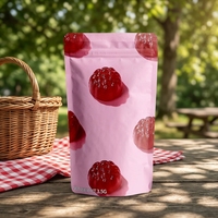 Sachets Doypack en gros refermables avec fermeture éclair pour sucre, snacks, bonbons gélifiés, chewing-gum, qualité alimentaire, logo personnalisé