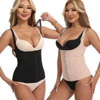 Übergrößen-Fajas für Damen mit Verstellbaren Schultergurten, Taillenformer mit Reißverschluss vorne und Hakenverschluss, Postpartum-Erholungs-Shapewear