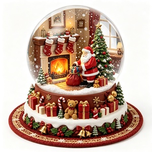 Globo de Nieve Navideño de Resina, Adorno para Escritorio, Bola de Agua, Recuerdo Navideño, Regalo, Linda Escena de Santa Claus, Bola de Nieve para Regalo Navideño - Product Image 6
