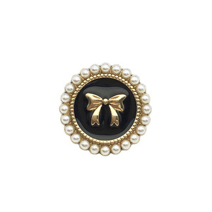 LS325 Good Quality Pearl Bow <strong>Button</strong> Metal <strong>Shank</strong> <strong>Buttons</strong> for Clothing Sweater Coat Decorative <strong>Button</strong> - Product Image 5