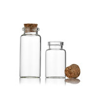 15ml 25ml 30ml 40ml 60ml bouteilles à Tube Transparent en verre flacons pots conteneur avec bouchons en liège en bois paquet de souhait de noël