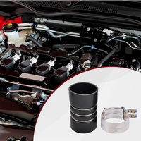 Kit de tuyaux en silicone Turbo Inter cooler CAC compatible avec Ford 6.0L Powerstroke Diesel 2003-2007 (noir)
