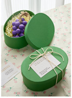 Scatola regalo in cartone di carta Kraft di lusso con Logo personalizzato scatola di cioccolato ovale per matrimoni e occasioni speciali