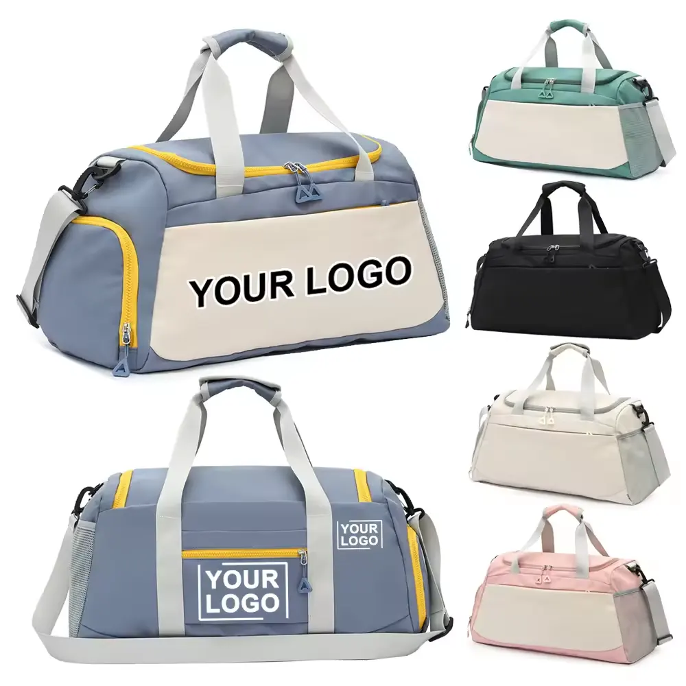 Custom Logo Portable Durable Duffel Tote Travel Bag Waterproof Sports Gym Bag with Logo Duffle Bag Personalize Women Men Girls