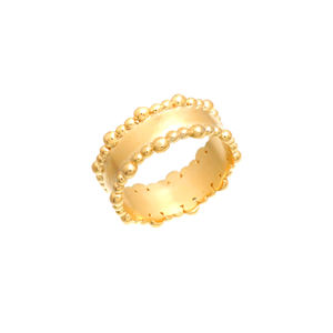 Hermoso nuevo diseño 925 anillo de banda chapado en oro de plata esterlina 18K chapado en oro para fiestas de boda - Product Image 1