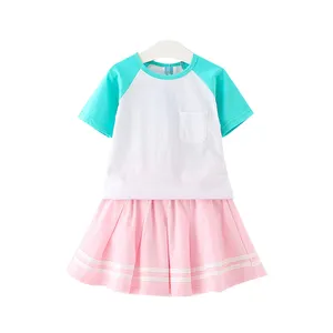 Nieuwe Producten Op De China Markt T-Shirt Stocklot En Meisjes Broek Rok Kleding Baby Kind Doek Set Online Winkelen