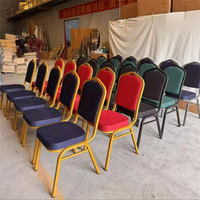 Chaise de banquet Napoléon noire de haute qualité pour événements intérieurs et extérieurs Fort Party Mariages Tables à manger-Chaises rembourrées pour événements d'église