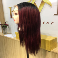 Perruque de Cheveux 100% Humains Colorés Vietnamiens, Lisses Comme des Baguettes, Extensions de Cheveux sans Nœuds ni Perte, Prix de Gros