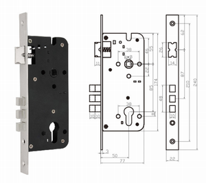एंटी-जंग खत्म के साथ आवासीय दरवाजा लॉक बॉडी - Product Image 4