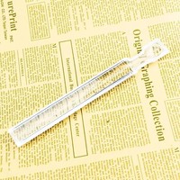 Loupe-règle transparente en acrylique de 15 cm, outil de mesure manuel multifonctionnel pour la peinture et l'enseignement