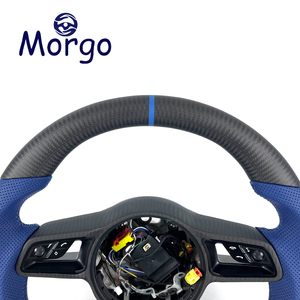 Volante Personalizado de Fibra de Carbono Mate para <span class=keywords><strong>Porsche</strong></span> Cayenne, Panamera, 718 <span class=keywords><strong>GTS</strong></span>, 997, 985, 981, <span class=keywords><strong>Boxster</strong></span>, Cayman, 987, 992, Macan - Product Image 4