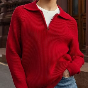 Tops elegantes con cremallera para mujer Suéter de cuello vuelto informal de alta calidad Diseño de moda cómodo - Product Image 6