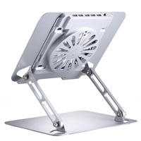 IDock Support d'Ordinateur Portable Ergonomique en Métal Pliable, Réglable en Hauteur et Multi-Angles, avec Ventilateur et Hub USB en Option