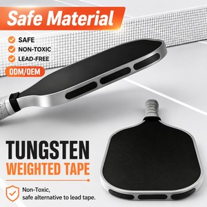 Cinta de peso de tungsteno para pala de pickleball OEM personalizada con fuerte adhesivo 3M, pesas de ajuste de equilibrio de alta densidad sin plomo - Product Image 2