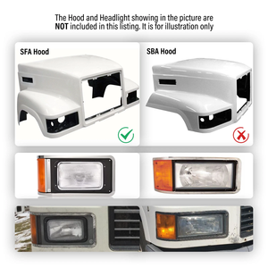 Phares avant gauche et droit avec cadre et ampoules <span class=keywords><strong>LED</strong></span> pour camion Mack CH613 SFA 1990-2017 - Product Image 2