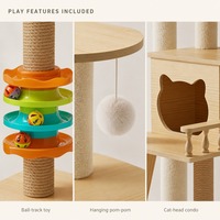 Arbre à chat multi-niveaux en gros avec lits-capsules en acrylique ambré et poteaux à gratter en sisal pour chats d'intérieur