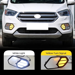 1Set para <span class=keywords><strong>Ford</strong></span> Escape <span class=keywords><strong>Kuga</strong></span> 2016, <span class=keywords><strong>2017</strong></span> de 2018 amarillo relé de señal coche DRL lámpara 12V LED luz del día - Product Image 2
