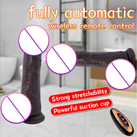 Mehrstufiger Automatischer Stoß-Vibrations-Heizungs-Teleskop-Dildo aus Körperfreundlichem Silikon, IPX5 Wasserdicht, Wiederaufladbar, für Weibliche Intimität