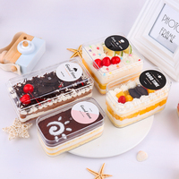 Vente en gros de boîte d'emballage de gâteau jetable en plastique transparent boîte cadeau transparente en acrylique pour bonbon dessert avec couvercle
