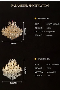 Đèn Chùm Châu Âu Sang Trọng Đèn Chùm Treo Chất Lượng Cao Đèn Chùm Pha Lê Trang Trí - Product Image 4