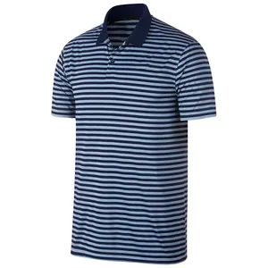 Mens Strisce Blu Navy Designer 3xl Più Il Formato Golf Abiti Prestazioni Colletto Polo Freddo Tee Shirts