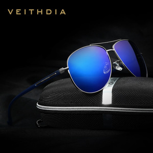 Veithdia Men <b>Sunglasses</b> <b>Aviator</b> <b>Blue</b> Mirror Lens UV400 Protection Driving Outdoor Sports - Product Image 1