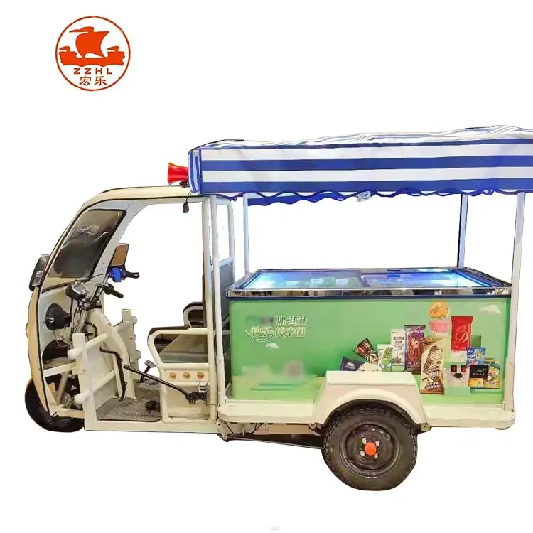 고품질 모바일 식품 트레일러 아이스크림 전기 식품 트럭 식당 용 주방 장비 식품 트럭 과일 모양
