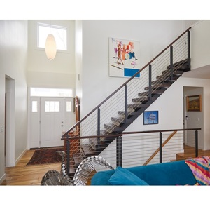 Escalera Flotante Interior de Alta Calidad, Escalera Comercial de Madera y Acero para Ático, con Estructura Monoviga - Product Image 6