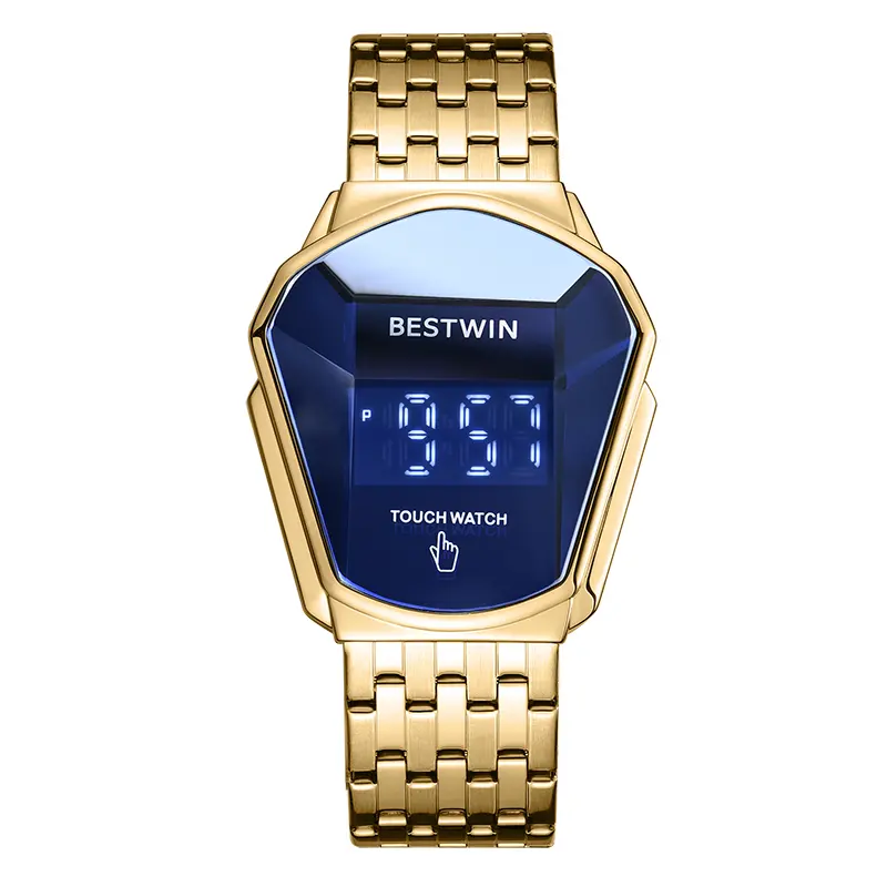 2021 New Bestwin Men's Electronic Watch Creative Locomotive Watch Waterproof Touch Electronic Fashion Men's bestwin watch