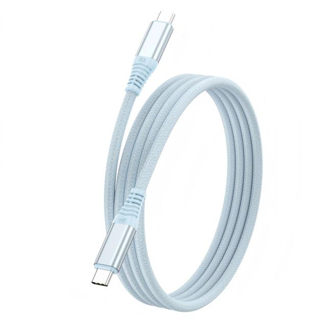 Durable Braided USB‑C to USB‑C Cable PD3.1 240W Fast Charging High Power Cable for Laptop Cell Phone Power Bank