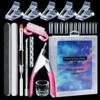Kit de démarrage pour extensions d'ongles, lampe UV LED, gel de construction, ensemble d'outils de manucure, kit complet de gel pour ongles, salon à domicile