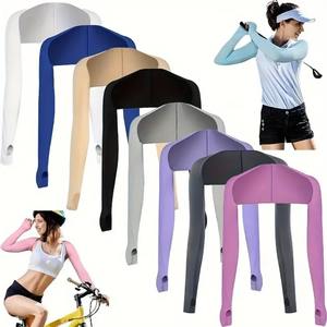 Manicotti Protettivi UV da Donna per Golf, Sciarpa con Maniche, Bolero per Allenamento, Protezione Solare - Product Image 1