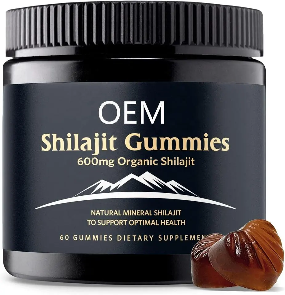 Private Label Oem Biologisch Beste Shilajit Nepal In Pakistan Hars Pure Russische Shilajit 50% Shilajit Gummies Voor De Gezondheid Van Het Hart