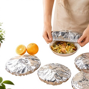Dropship Heat Insulated Elastic Aluminum Foil Dish Covers,Thick High Temp Resistant Tin Foil Fresh Keeping Food Lids for <b>Kitchen</b> - Product Image 3