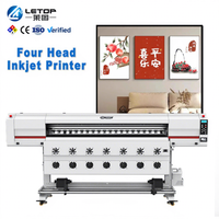 Impresora digital de gran formato LETOP 1.6M 1.9M, plotter de impresión ecológica rollo a rollo, impresora de inyección de tinta multicolor para pancartas