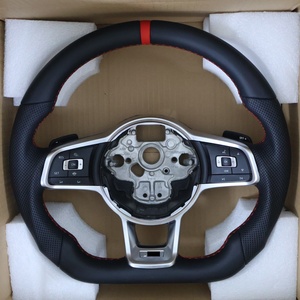 Volant en cuir personnalisé pour Volkswagen <span class=keywords><strong>Golf</strong></span> 6 MK7 Polo CC Passat B6 B7 Caddy Vento - Product Image 3