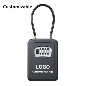 ロックボックス、吊り下げ式パスワードロックケース、南京錠、スチールワイヤーロープ延長フック、4桁デジタルパスワードセーフ - Product Image 5