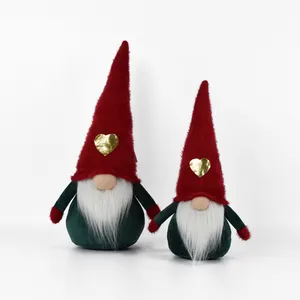 Vintage elfos nórdicos Santa sueco verde y rojo Tomte Navidad decoración de Navidad Gnome adorno para la decoración de Navidad