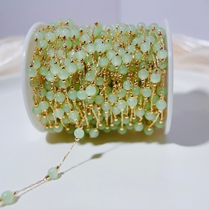 Dây Chuyền Thủ Công Đá Tròn Tự Nhiên Mới Dây Chuyền Đồng Nguyên Chất Dây Chuyền Lỏng Chất Liệu Trang Sức Tự Làm - Product Image 5