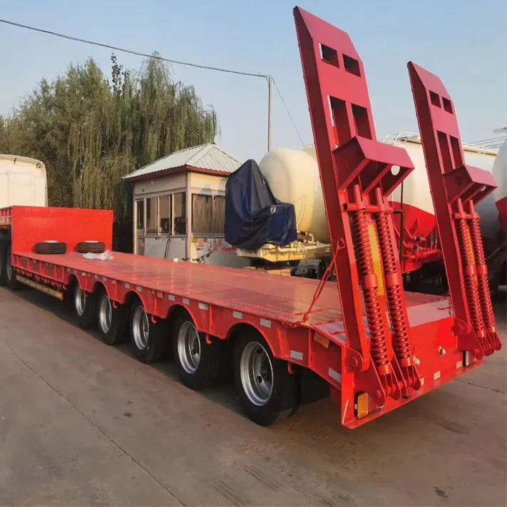 Giá thấp nhà máy Heavy Duty lowboy Trailer 60 80 tấn lowbed thấp giường xe tải Trailer bán