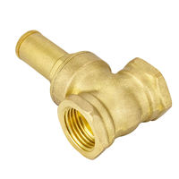 Vanne de régulation en laiton avec verrouillage par clé triangulaire, interrupteur manuel pour compteur d'eau, anti-vol frontal DN15-DN25, modèle haute température Z15W-16