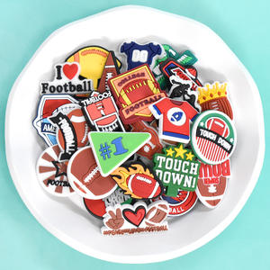 アメリカンフットボールチーム、サッカーシューズチャーム、ラグビー風PVCカスタムシューズデコレーション、シューズチャームの卸売 - Product Image 2