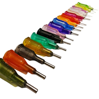 18G vert 1/4 pouces embouts en plastique en acier inoxydable aiguille de distribution embouts émoussés distribution aiguille de colle aiguilles jetables industrielles