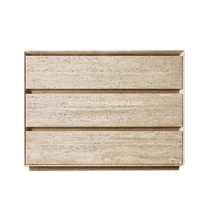 طاولة نوم من الترافرتين الطبيعي بدرج متعدد الاستخدامات لغرفة النوم والمداخل - Product Image 4