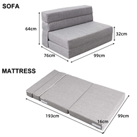 Sofás para Sala de Estar, Sofá Cama Plegable para el Hogar, Sillón Futón de Espuma Viscoelástica, Sofá Plegable Comprimido al Vacío con Almohada