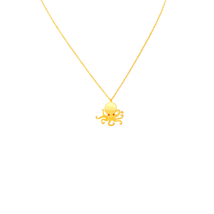 Collier pendentif pieuvre en acier inoxydable 316L plaqué or PVD, breloque tendance - Product Image 2