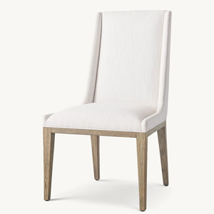 Sillón Tapizado en Tela de Madera Maciza con Acabado Envejecido, Estilo Rústico Francés Vintage, Ecológico y Duradero, para Comedores de Hotel - Product Image 3