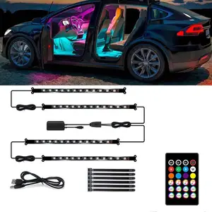 Aplicativo controle remoto de luz ambiente no interior do carro, rgb, tiras flexíveis, iluminação do pé, atmosfera, ritmo, luzes de humor