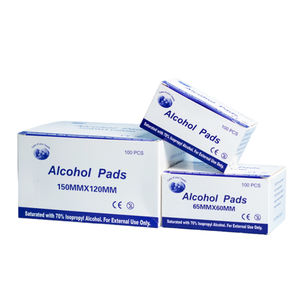 Paquet de 100 tampons de préparation <span class=keywords><strong>d</strong></span>'<span class=keywords><strong>alcool</strong></span> stérile de qualité médicale 75% <span class=keywords><strong>alcool</strong></span> <span class=keywords><strong>isopropylique</strong></span> pour usage clinique tampons emballés individuellement - Product Image 2